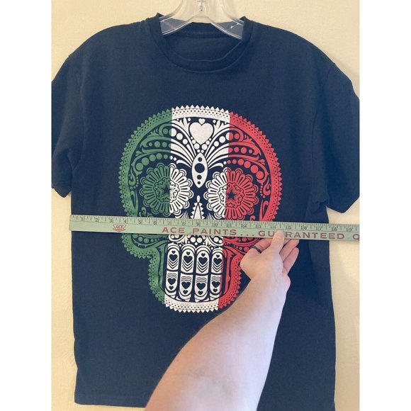 Sugar Skull- Day of the Dead T-Shirt- Unisex Medium- Black- Cotton - Picture 5 of 6